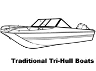 Traditional Tri-Hull Boat