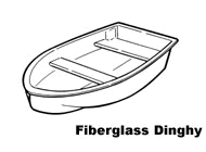 Fiber Glass Dinghy Style Boat